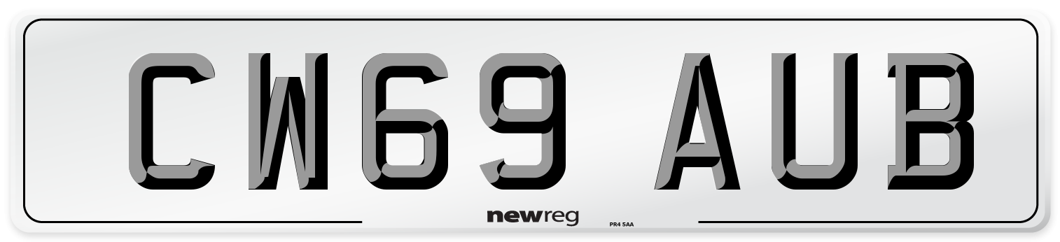 CW69 AUB Number Plate from New Reg